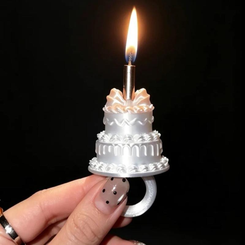 3D Tortenring Kerzenhalter Seidenfinish Niedlicher Geburtstagskuchenring Ohne Kerze Europäischer Stil Mini-Kuchenkerzenring