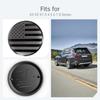Front Hood Rear Trunk n Flag Emblem Fits for BMW X3 X5 X6 X7 3 4 5 6 7 8 Series (Black, 74mm)