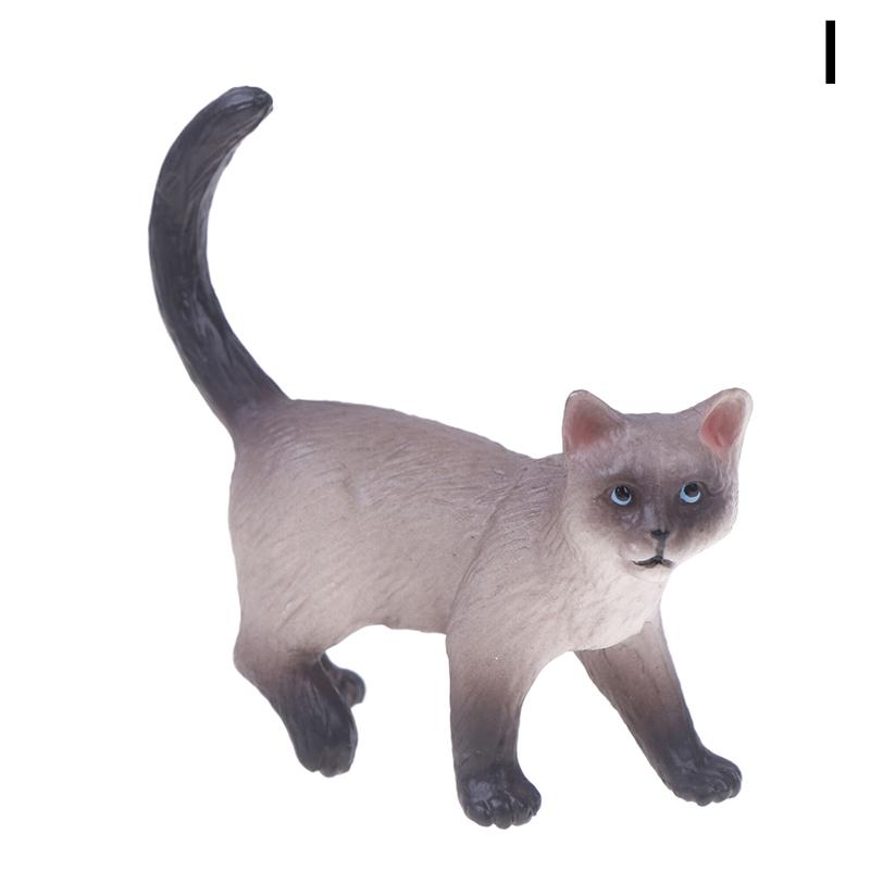 

Simulation Cat Model Cute Cartoon Pvc Cat Figurine Mini Ornament Kids Doll Toy Kitten Statue Desktop Decoration as the picture