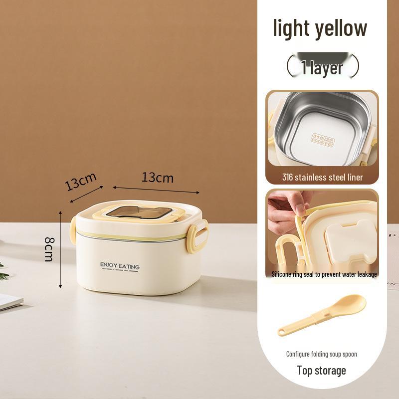 316 Multi-layer Stainless Steel Insulated Lunch Box for Office and School – Portable Bento with Lid