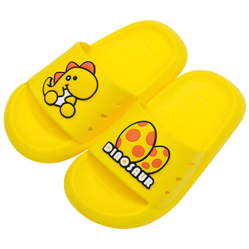 Kids Cartoon Dinosaur Slippers Summer Non Slip Soft Sole Indoor Outdoor Bathroom Bath Sandals For Boys And Girls