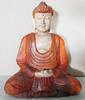 Buddha Statue Hand Carved Wood 30cm Hand Down