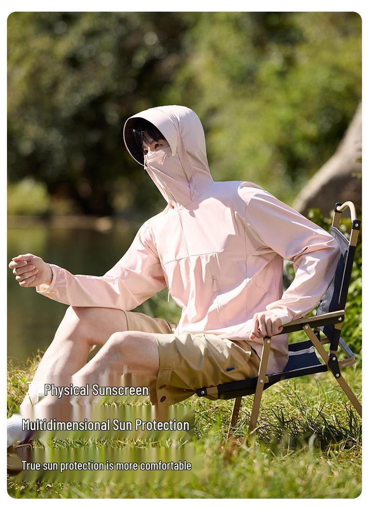 8118 Ice Silk UPF50+ Sun Protection Hoodie - Unisex Summer Outdoor Casual Wear