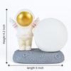 10 Cm Moon Lamp with Astronaut Figurine | Stunning Golden LED Light for Home, Office Desk, Car Dashboard, Modern Room Décor, and Perfect Gifting Idea