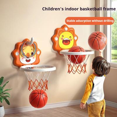 Children's Basketball Hoop Sports Toys Silent Lift Basketball Rack Baby Indoor Wall-mounted Punch-free Shooting Home