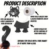 1/2Set Cute 3D Printed Black Cat Roll Holder Cat Toilet Bathroom Roll Paper Storage Rack Fun Black Cat Bathroom Decor Set