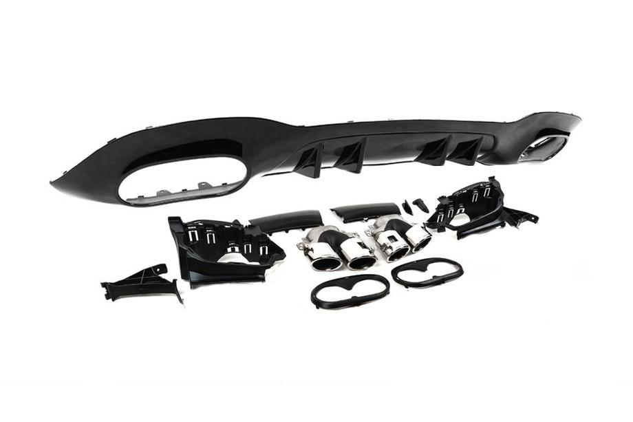 Задний диффузор с насадками (Дизайн A45 SD) для Mercedes A-сlass W177 2018- гг