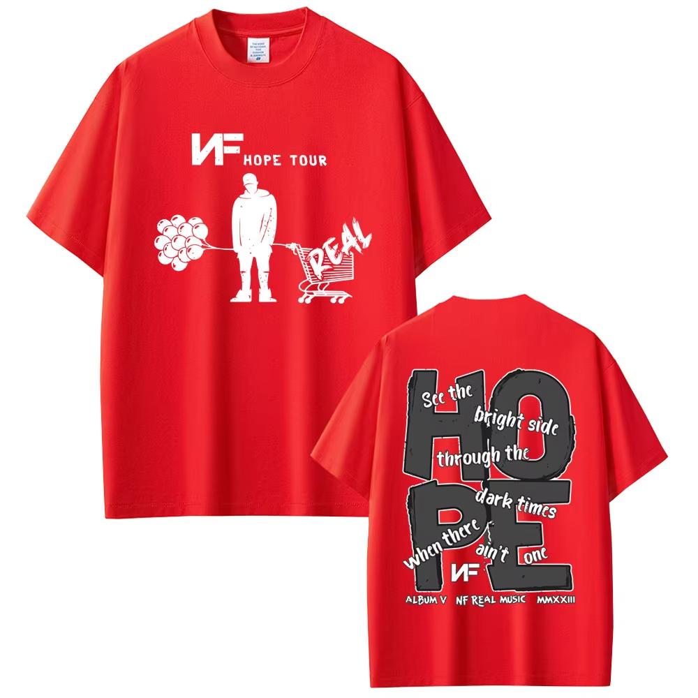 Rapper NF HOPE Real Tour Tshirt Men Women Fashion Hip Hop Pop music Short Sleeve T op Mens Casual pure Cotton Vintage Tshirts
