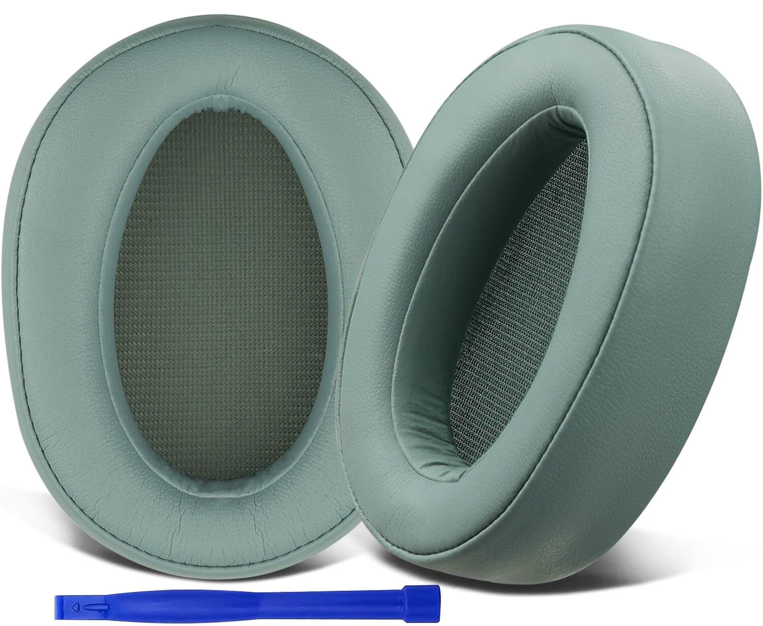 

SOULWIT Replacement Ear Pads, Ear Cushions for Sony MDR-100A, MDR-100AAP, and MDR-H600A Headphones, Soft Leather and Noise-Isolating Foam (Green)