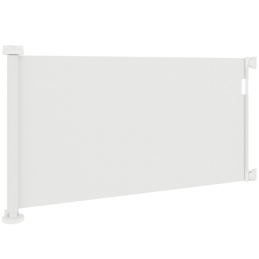 Stair Safety Gate Extendable 0-136cm 87 Cm High Door Safety Gate for Pets 142 X 10 X 87 Cm White