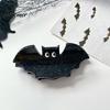 Trendy Hair Accessories for Girls Halloween Claw Clip, Cute Headdress, Glitter Acrylic Bat Pumpkin Stylish Clamps Black Cat Spider Ghost Pattern Women