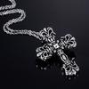 Vintage Viking Cross Pendant Necklace For Women Men Hip Hop Rock Copper Color Stainless Steel Chain On The Neck Jewelry Gifts