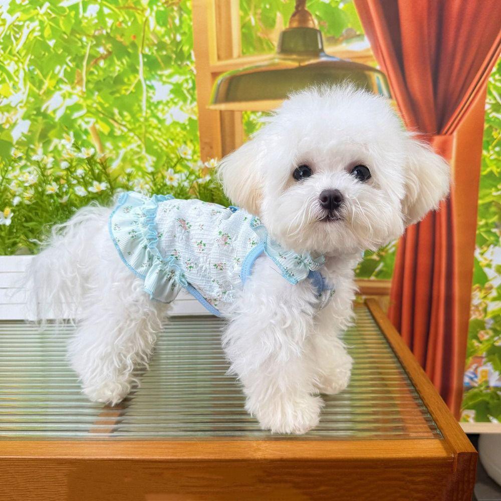 Thin Dog Cool Dress Soft Puppy Skirt Pet Clothes Dog Cooler Clothes  Spring/Summer