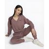 Nike Phoenix Fleece Cropped V-Neck Sweatshirt Women Tops Smokey-Mauve FN3652-208