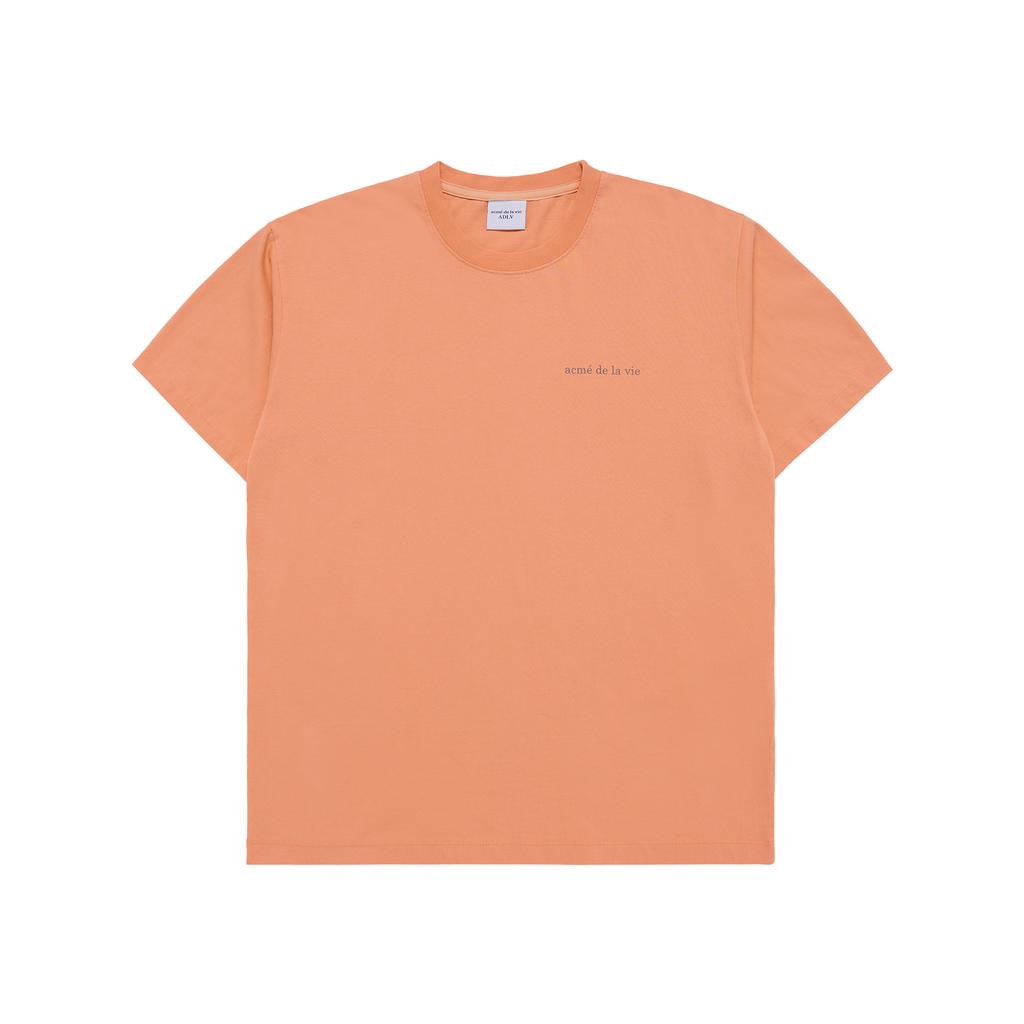 ACME DE LA VIE Basic Logo Bio Washing Short Sleeve T-Shirt Peach