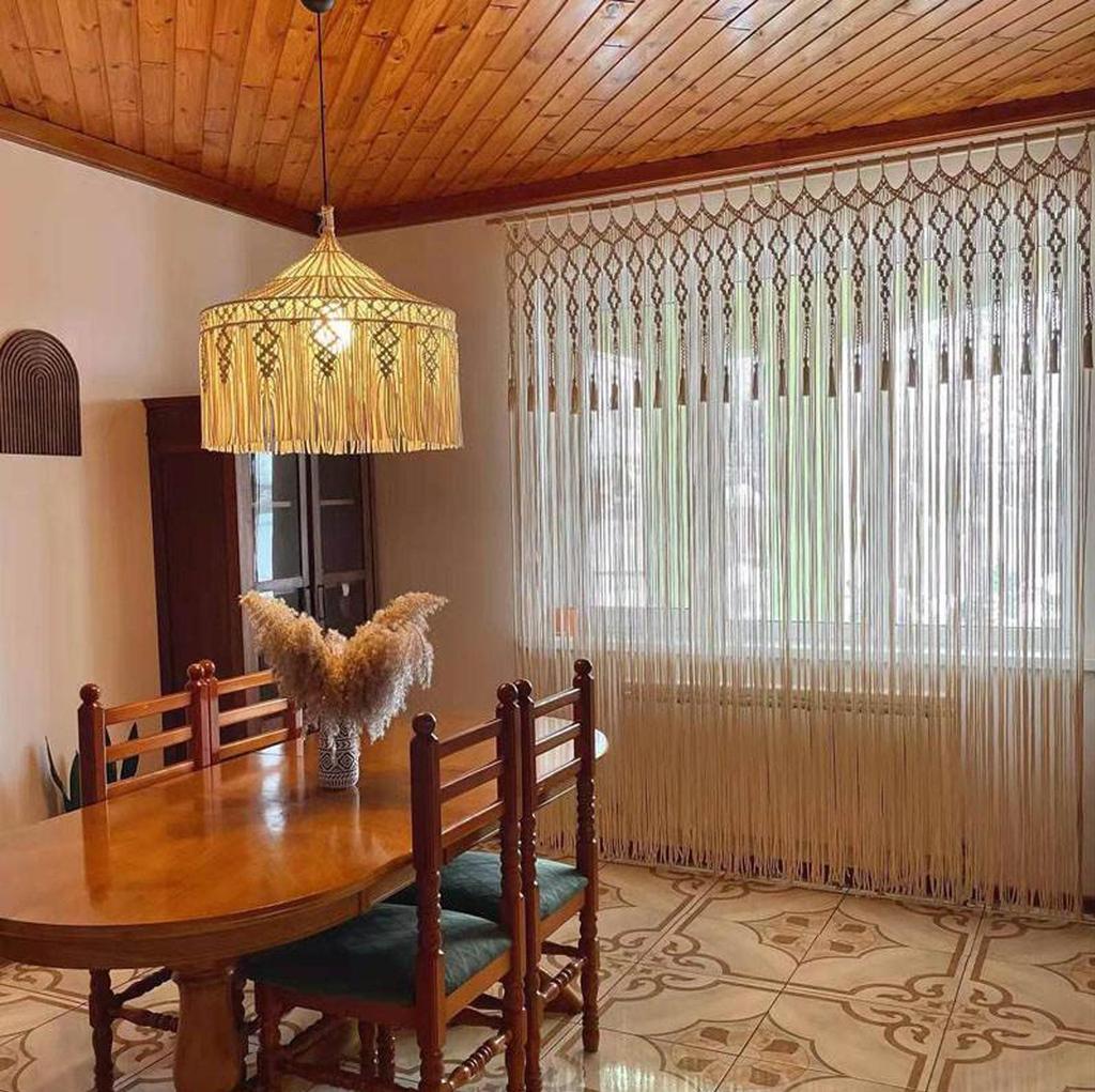 Handmade Woven Cotton Rope Tapestry Door Curtain: Nordic Bohemian Style for Home Decor