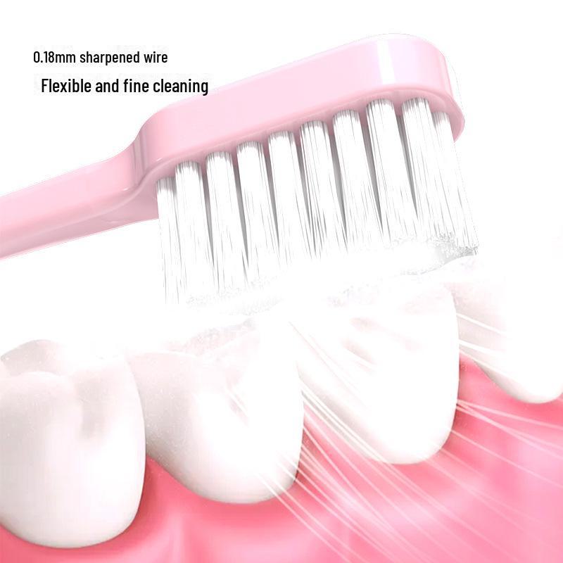 Mike Soft Bristle Adult Toothbrush - Portable Travel & Deep Cleaning, Multi-Color Single Pack
