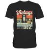 Vintage 40th Birthday 40 Years 1982 Retro Cassette Tape Video Cassette Floppy Tshirt