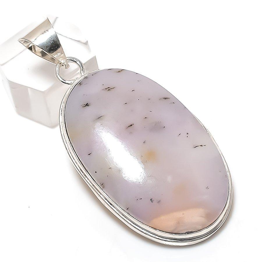 

Natural Pink Opal Gemstone 925 Sterling Silver Jewelry Pendant 2.29 W1m34