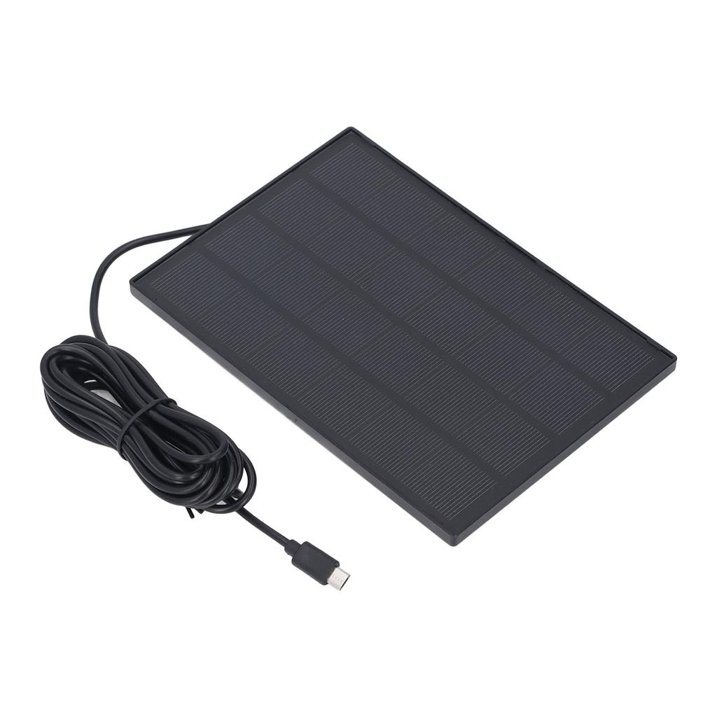5W 5V Solar Panel for Security Camera IP66 Water Proof Outdoor Wireless Camera Charger with Micro USB Type C Interface