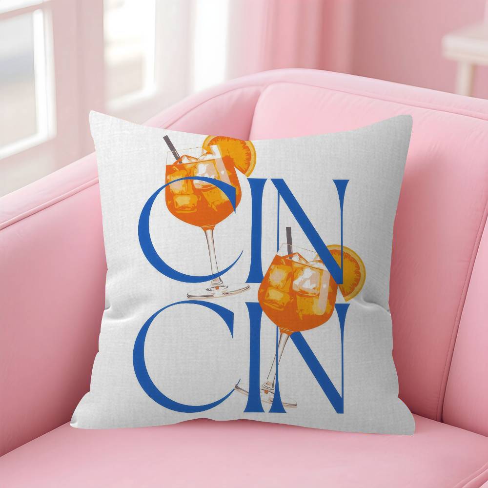 Anime AAperolS SSpritzS  Cushion Cover Car Throw Pillow Case For Sofa Car Christmas Gift