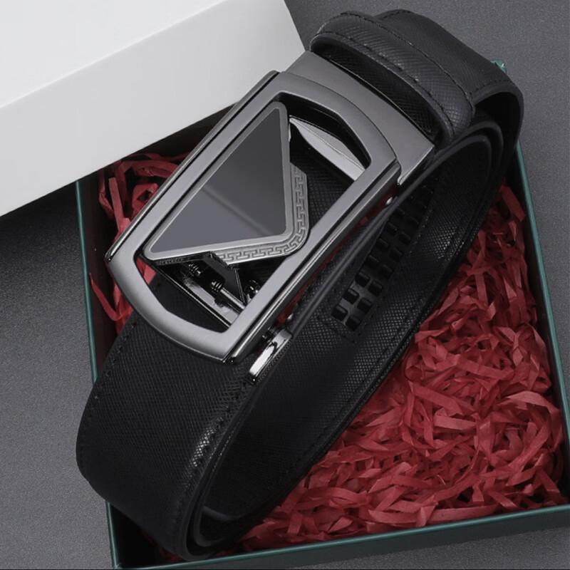 Guggety Men s Genuine Leather Automatic Buckle Belt 120cm