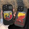 Italy Famous Car A-ABARTH Logo Phone Case Hard Leather For IPhone 14 13 16 Mini 15 14 11 12 Pro Max Plus Fundas