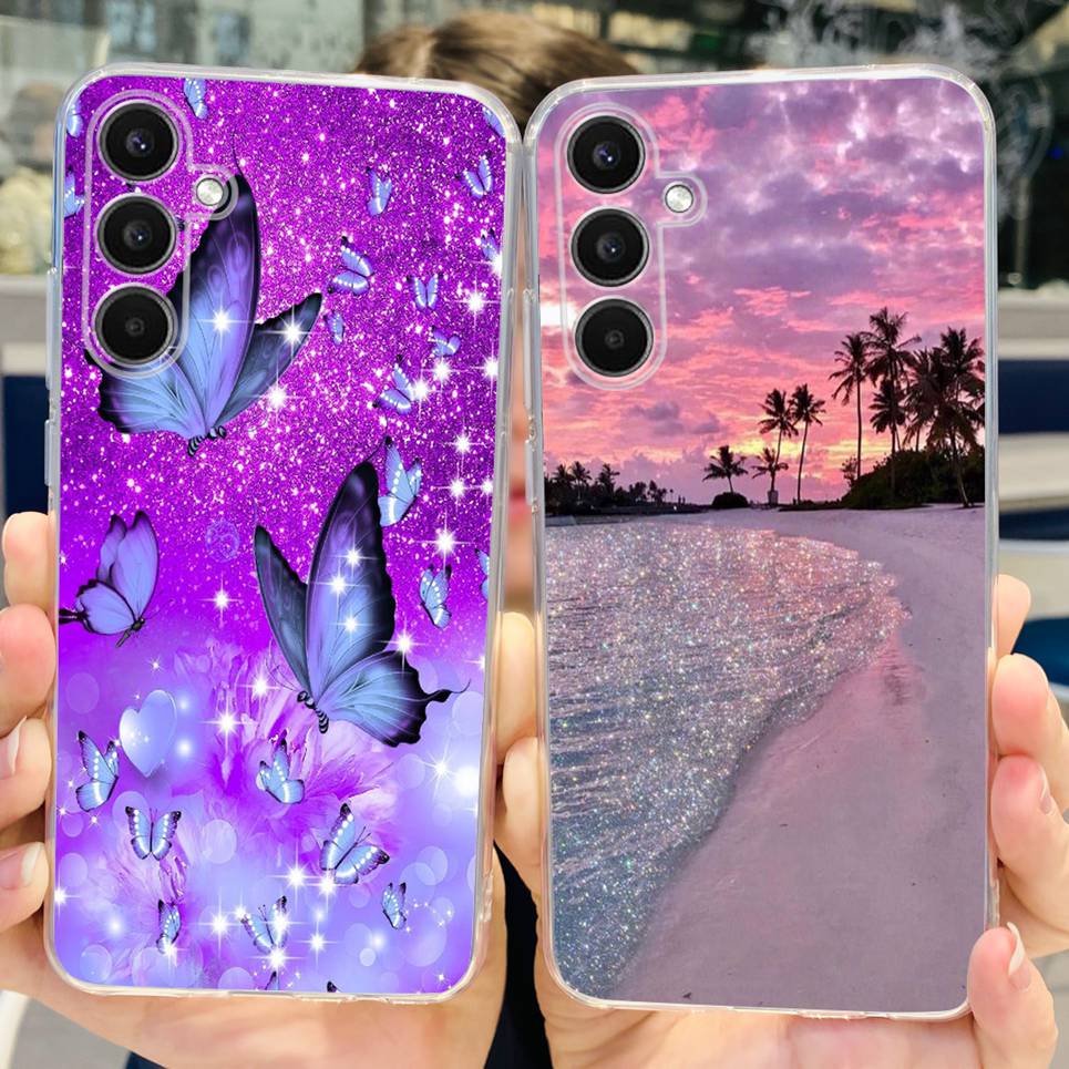 Silicone Case For Samsung Galaxy M34 5G Cases Fashion Cartoon Pattern Phone Cover For Samsung M34 5G SM-M316B Soft Transparent