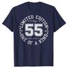 55th 55 Years Old Birthday Adult T Shirts Cotton Streetwear Short Sleeve Gifts Mens Clothing Casual Loose Oversized T Shirt