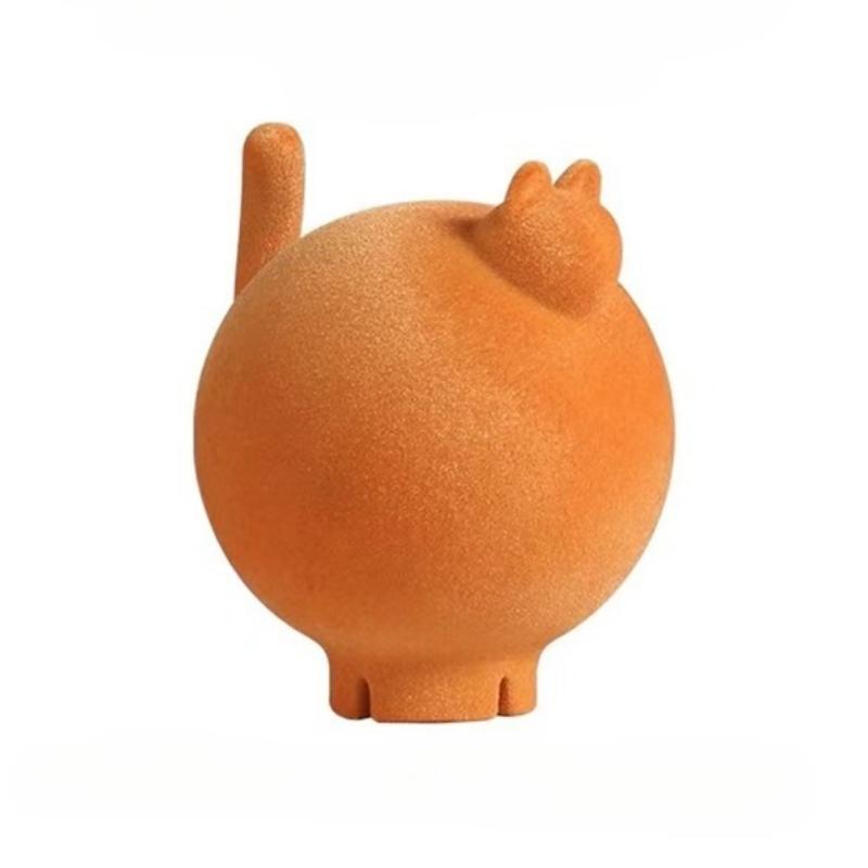 Polyresin Figurines Cute Handicraft Sculptures Bedroom Velvet Animal Craft Decoration Deluxe Living Room Desktop Accessories