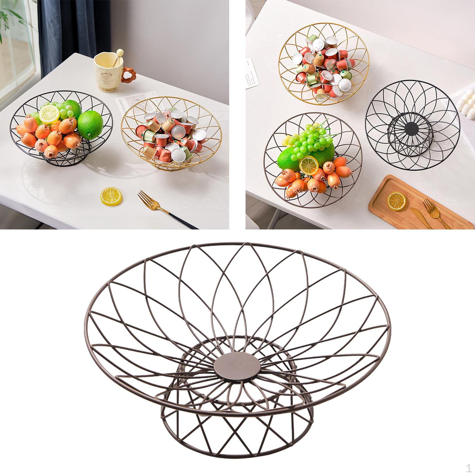 

Корзина с фруктами для хранения Минималистичный универсальный держатель для овощей Подставка из кованого железа Brown M