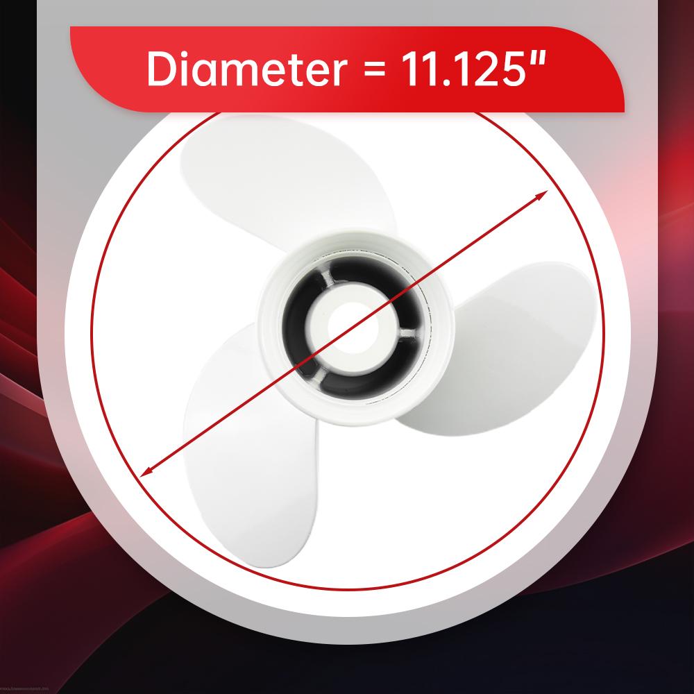 3-Blade Propeller for Yamaha Motors 20hp-60hp | Part #663-45945-02 | 11-1/8 X 13 | Aluminum Alloy Boat Engine Part 13 Spline