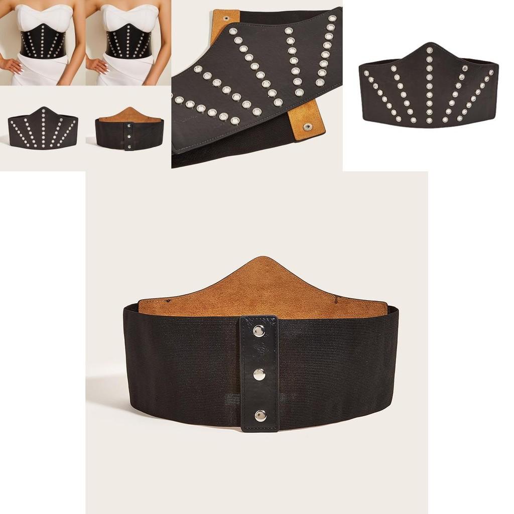 Fashion Retro Korean Style Wide Leather Belt With Zipper Buckle For Dresses