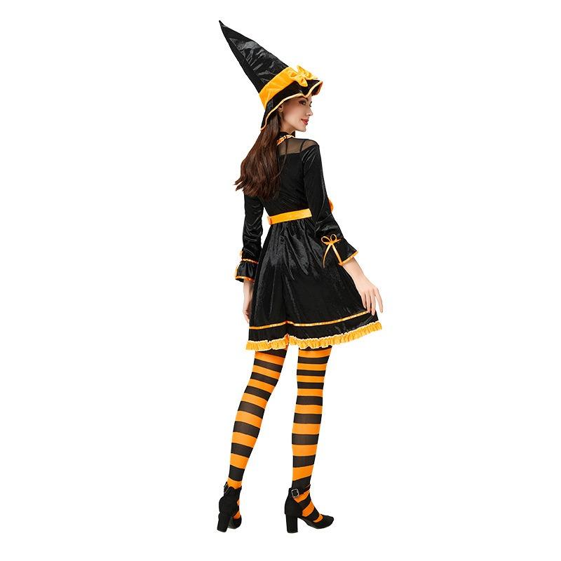 Halloween Costume Adult Pumpkin Dress Witch Dress Carnival Masquerade Show Costume Witch Dress