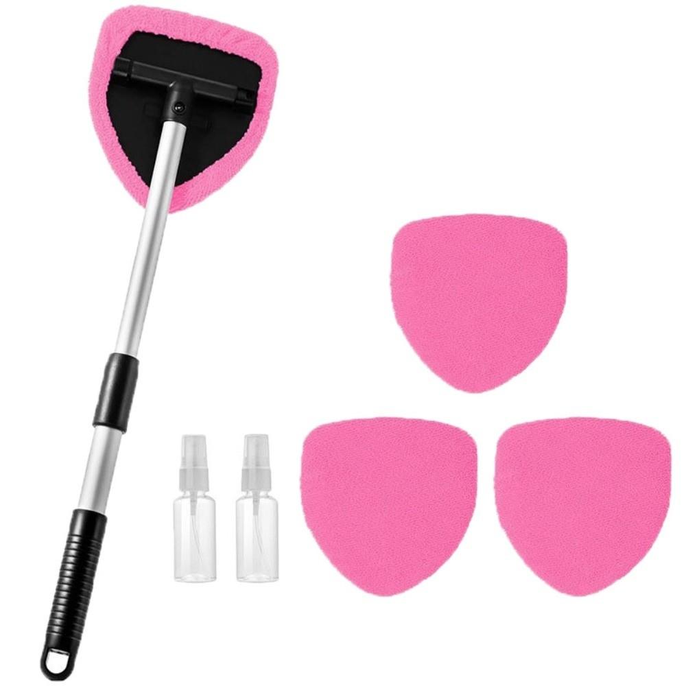 Extendable Windshield Cleaning Tool Reusable Microfiber Pads Wiper Brush  for Cars Trucks Home
