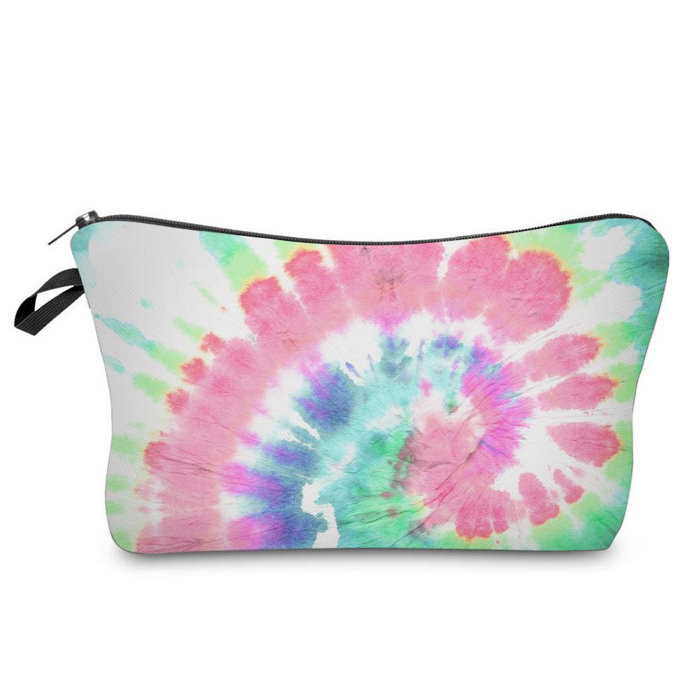 Tie Dumplings Dyed Makeup Bag Multifunctional Pillow Bag Rainbow Pouch Makeup