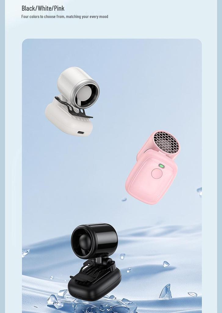 USB Portable Mini Clip-On Fan - High-Speed, Foldable, Handheld with Ultra-Long Battery Life