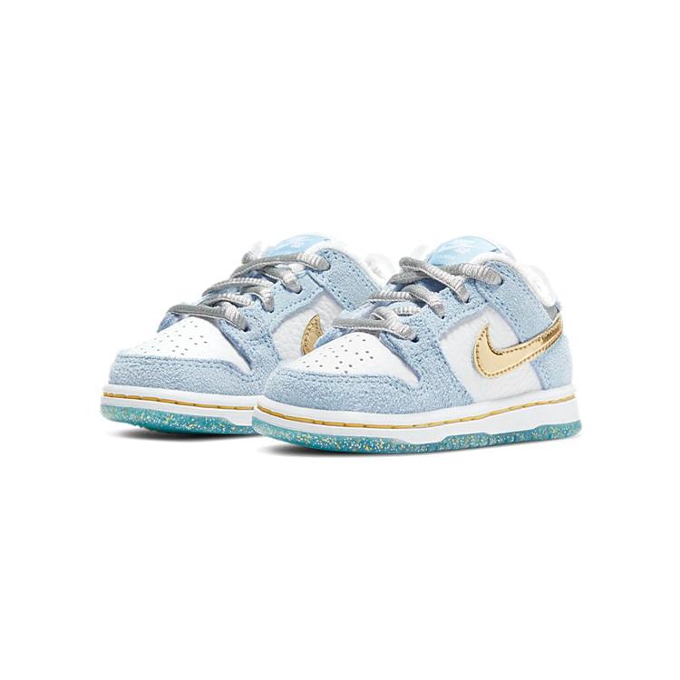 New Nike Kids X Sean Cliver SB Dunk Low Pro QS Td 'Holiday Special' Sneakers DJ2520-400