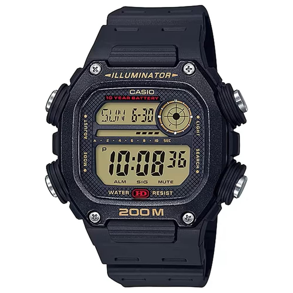 Casio Standard Digital Watch DW-291H-9AV Men s Black Gold LCD Overseas Model