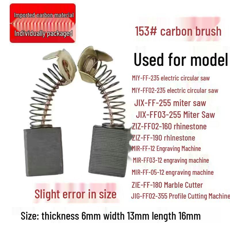 Carbon Brush for Power Tools: Electric Hammer, Cutting Machine, Angle Grinder, Hand Drill, Pistol and Impact Drill