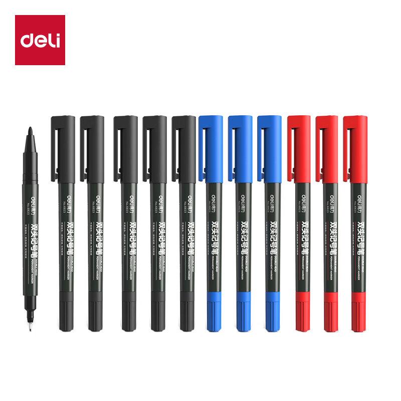 Deli Double-Ended Oil-Based Art Marker Pens, 12-Count