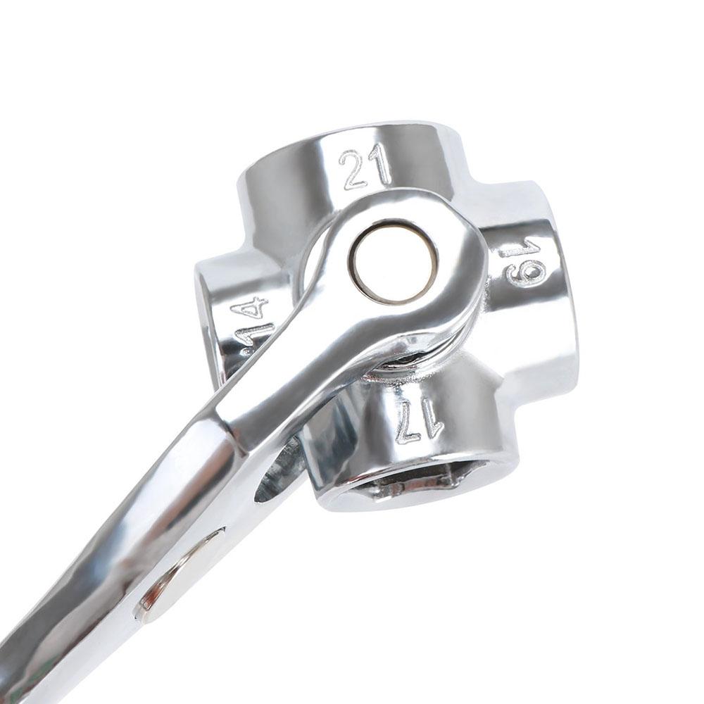 8 In 1 Dog Bone Metric 6 Point Socket Wrench With 12mm To 21mm Multi-size  Auto Repair Tool Double Head Spanner