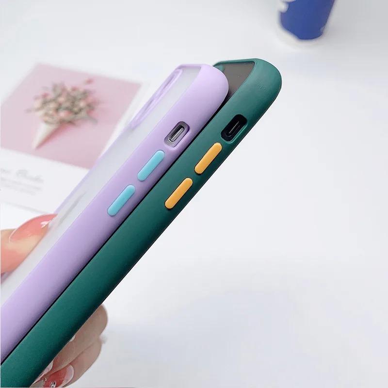 Matte Phone Case For iPhone 17 16 14 13 12Pro Max Luxury Soft Silicone Shockproof Case For iPhone 15Pro Bumper Transparent Cover
