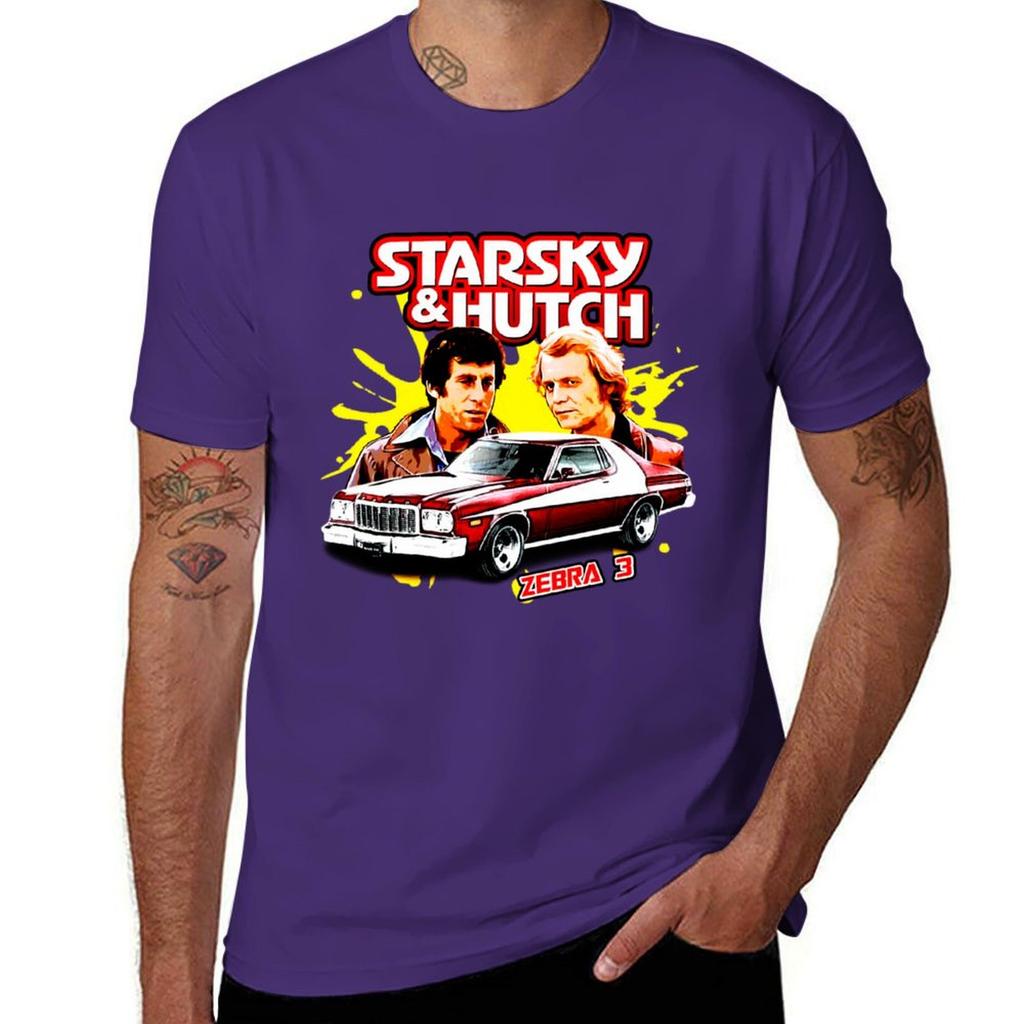 Starsky och Hutch TV-serie T-shirt sommartopp vintagekläder för män