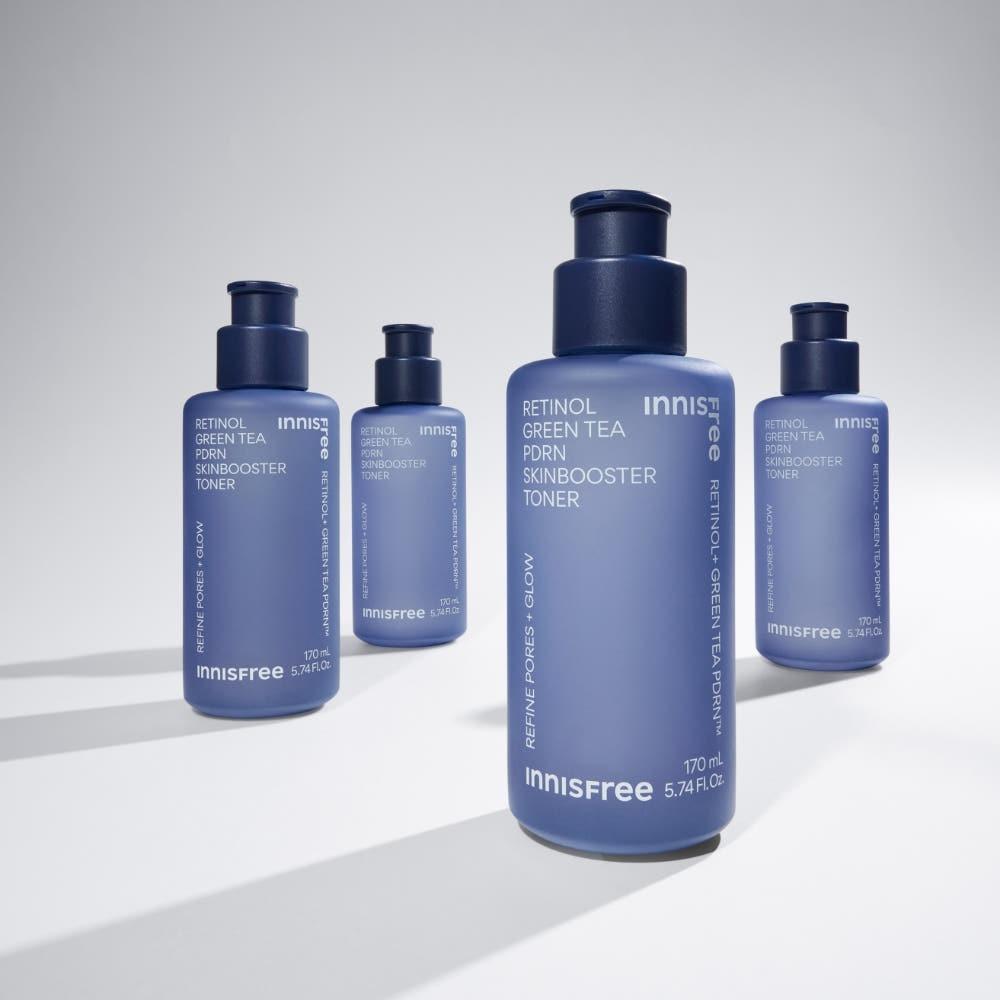 Innisfree Retinol Green Tea PDRN Skin Booster Toner Smooth Texture Radiant Glow 170ml