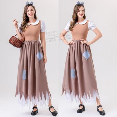 Eltern-Kind-Halloween Kinder Prinzessinnenkostüm Dienstmädchenkleid, Lumpen Kostümkleid