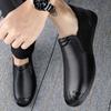 Mode Ärtor Lyxskor Herr Latskor Tide Hög Kvalitet Casual All-match Äkta Läder Mjuk Sula Loafers Nötskinnsskor Herr