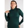 Katjabb Woman Slim Fit Fit Body Wrapping Upright Collar Midi Length Green Big Size Dress