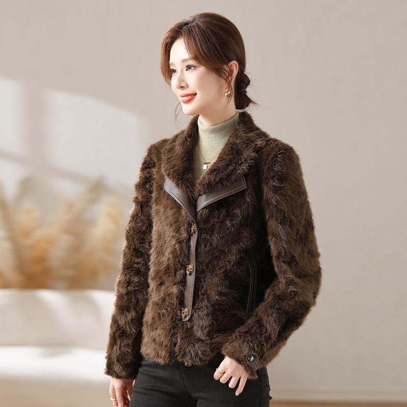 Small mother winter clothing high-end fur integrated coat middle-aged women autumn and winter fashion imitation fur mink velvet coat