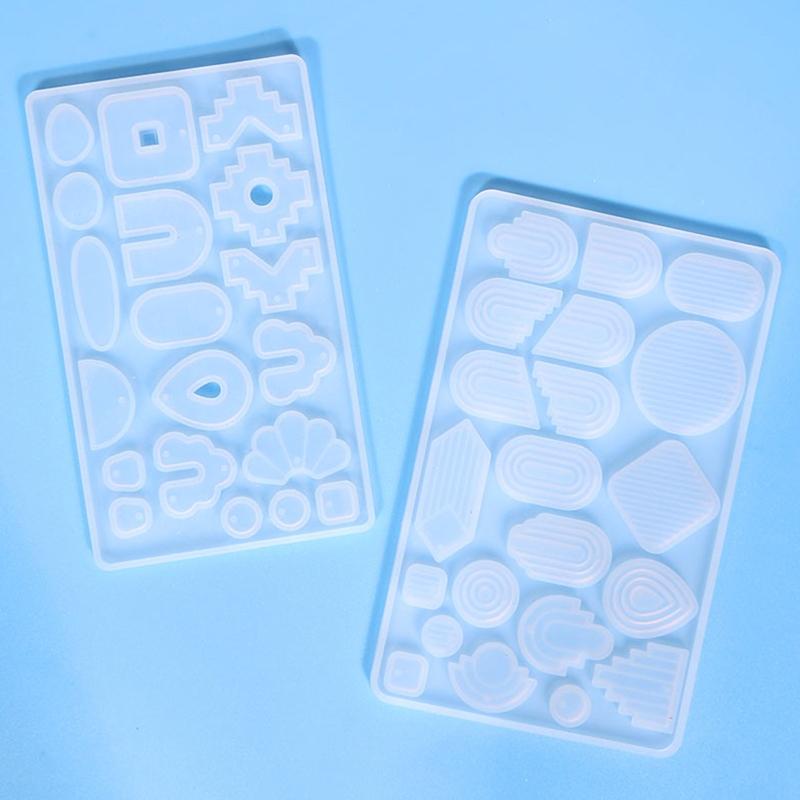 Resin Earring Molds DIY Crystal Epoxy Mold Stripe Shape Homemade Jewelry Silicone Mold for Making Earring Pendant Craft